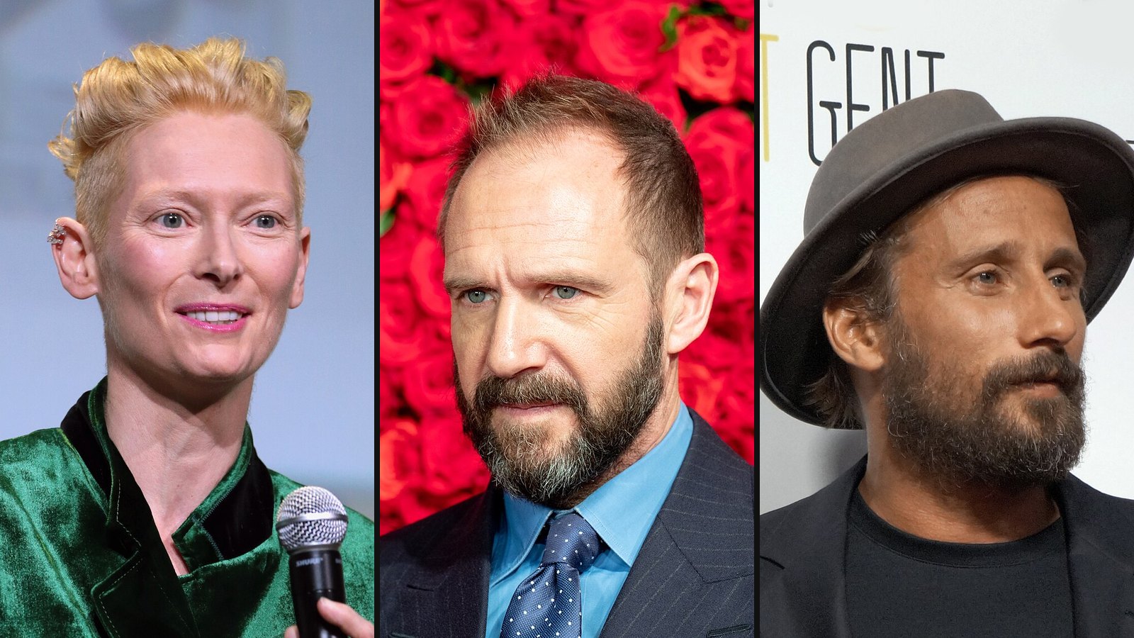 Tilda Swinton, Ralph Fiennes og Matthias Schoenaerts fra A Bigger Splash