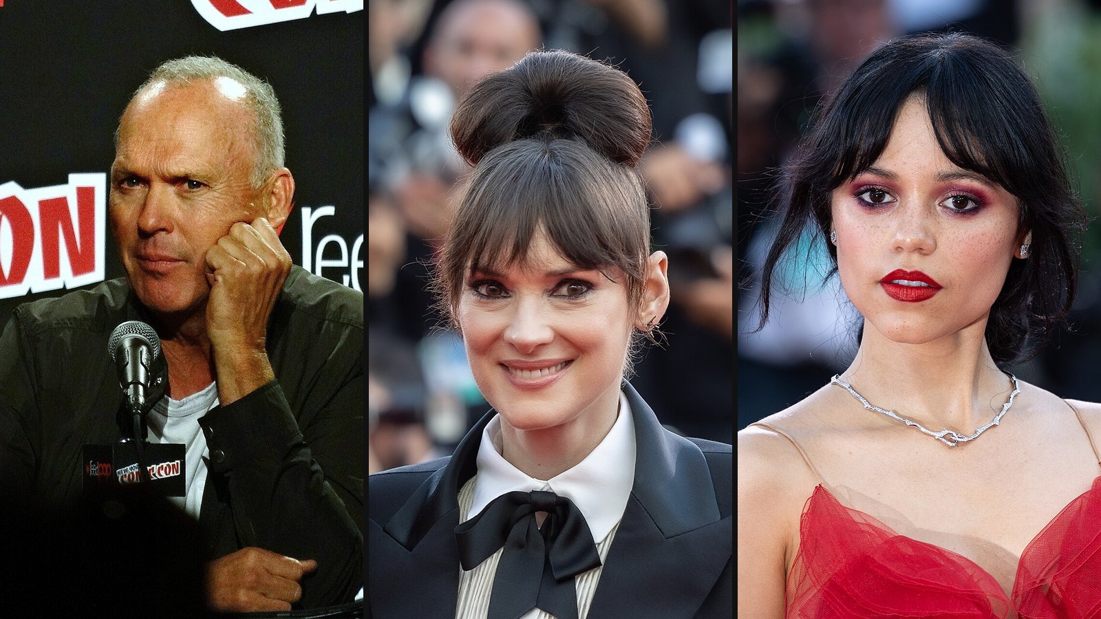 Michael Keaton, Winona Ryder og Jenna Ortega fra Beetlejuice 2