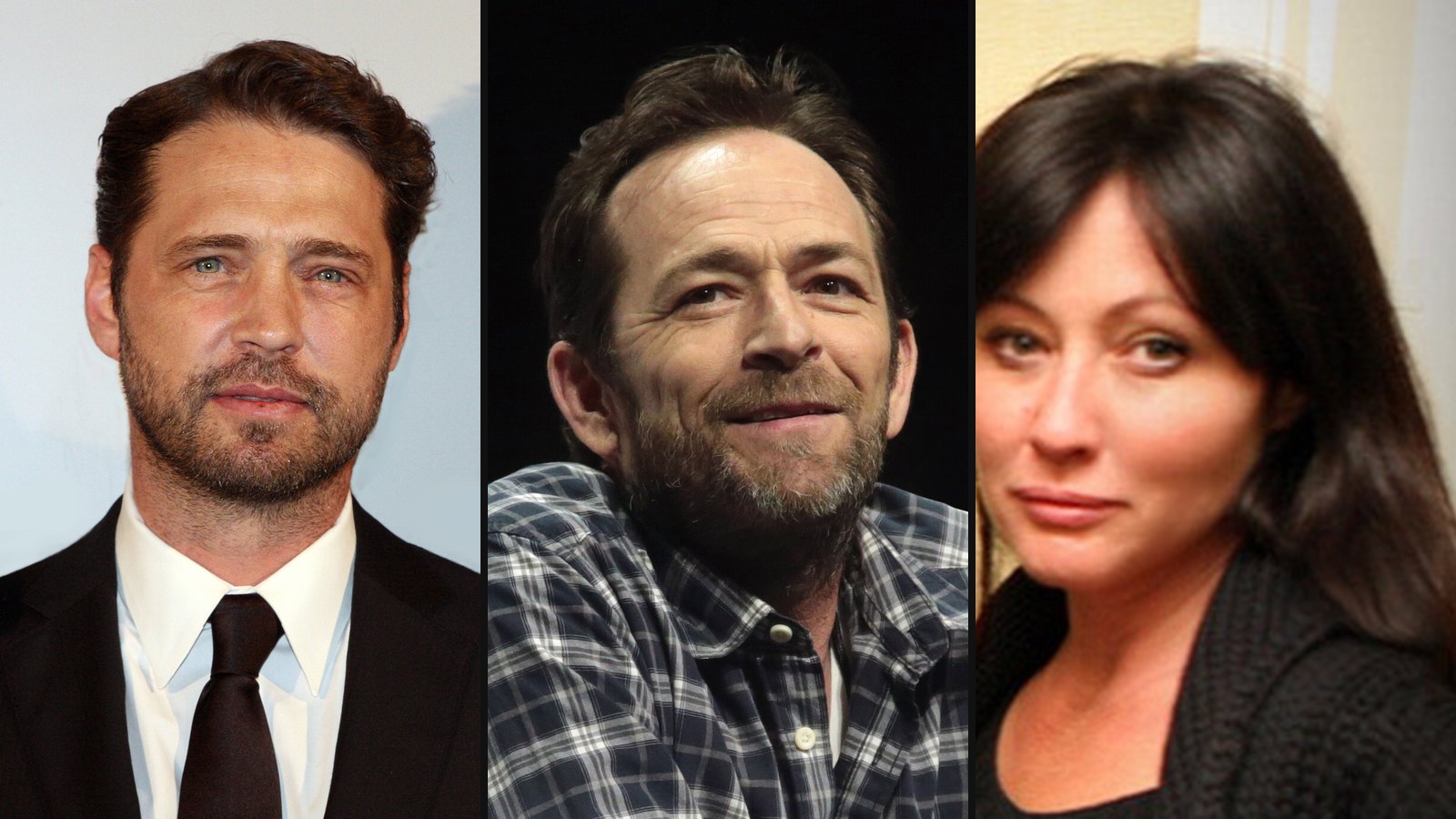 Jason Priestley, Luke Perry og Shannen Doherty fra Beverly Hills 90210