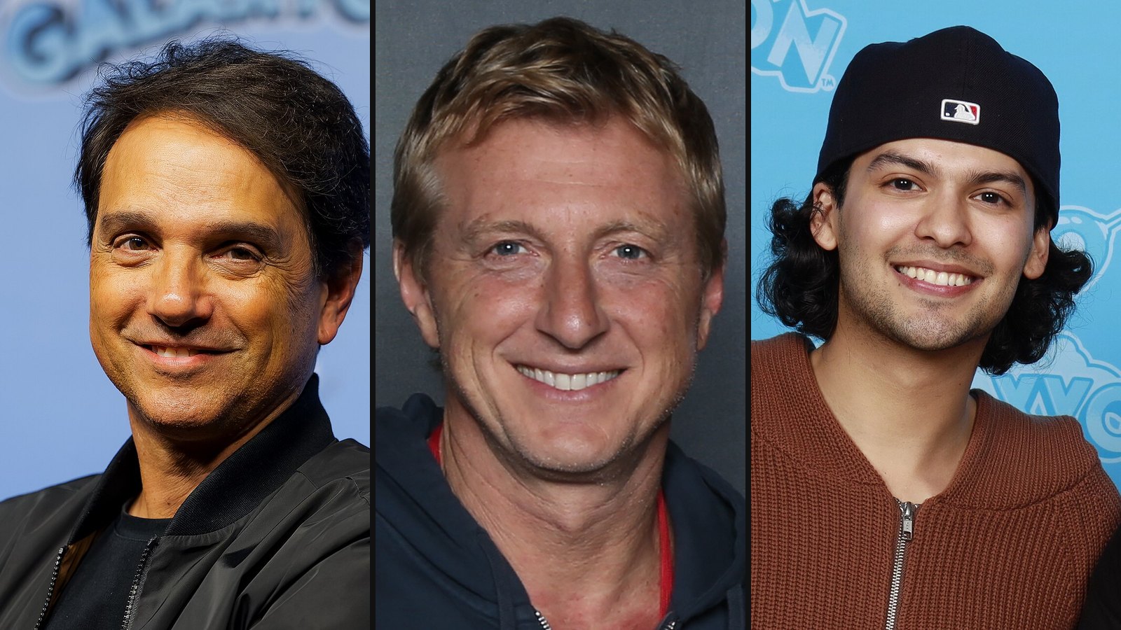 Ralph Macchio, William Zabka og Xolo Maridueña fra Cobra Kai