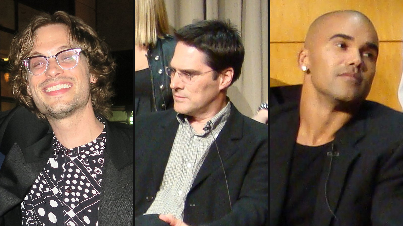 Matthew Gray Gubler, Thomas Gibson og Shemar Moore fra Criminal Minds