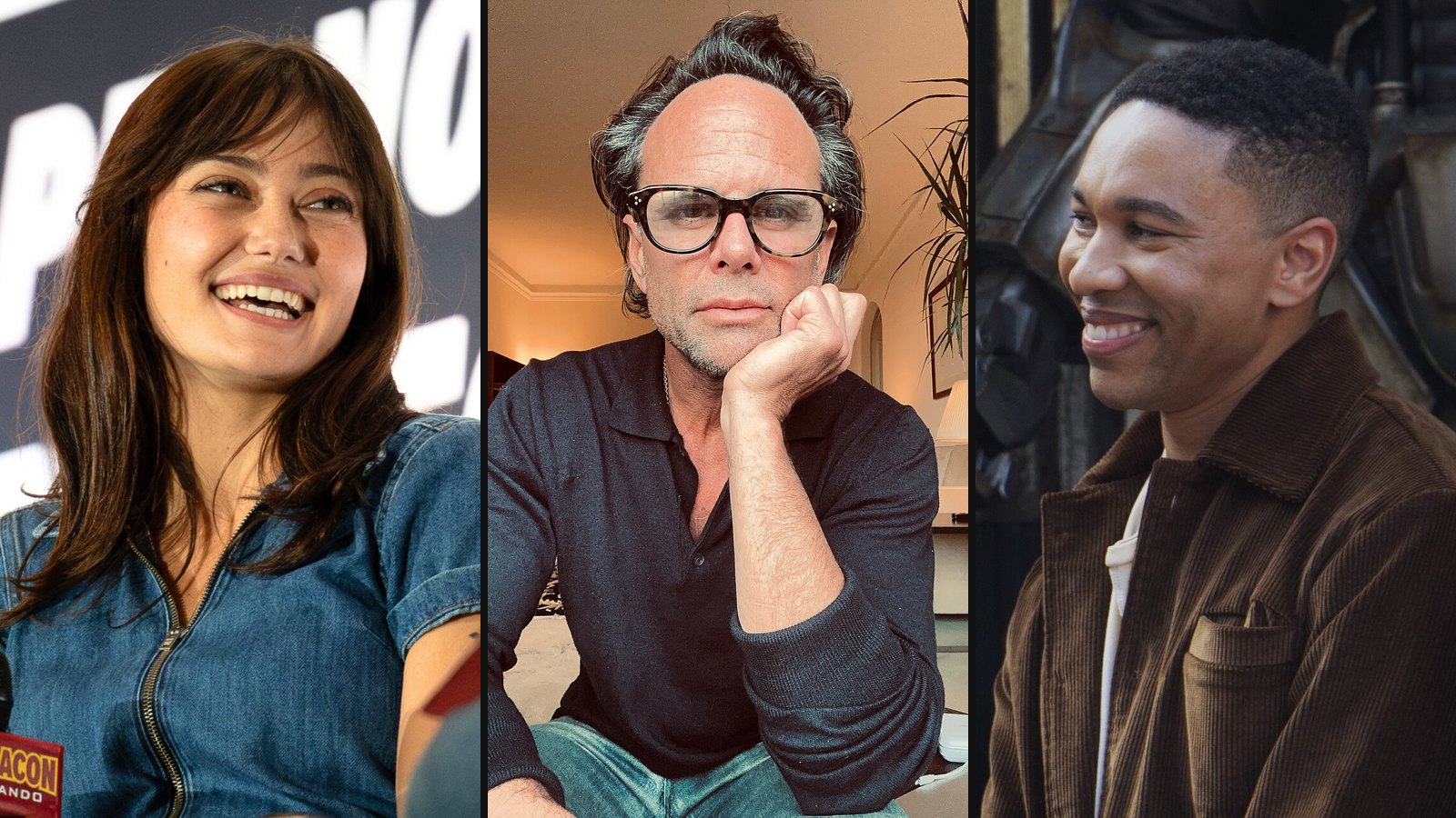 Ella Purnell, Walton Goggins og Aaron Moten fra Fallout