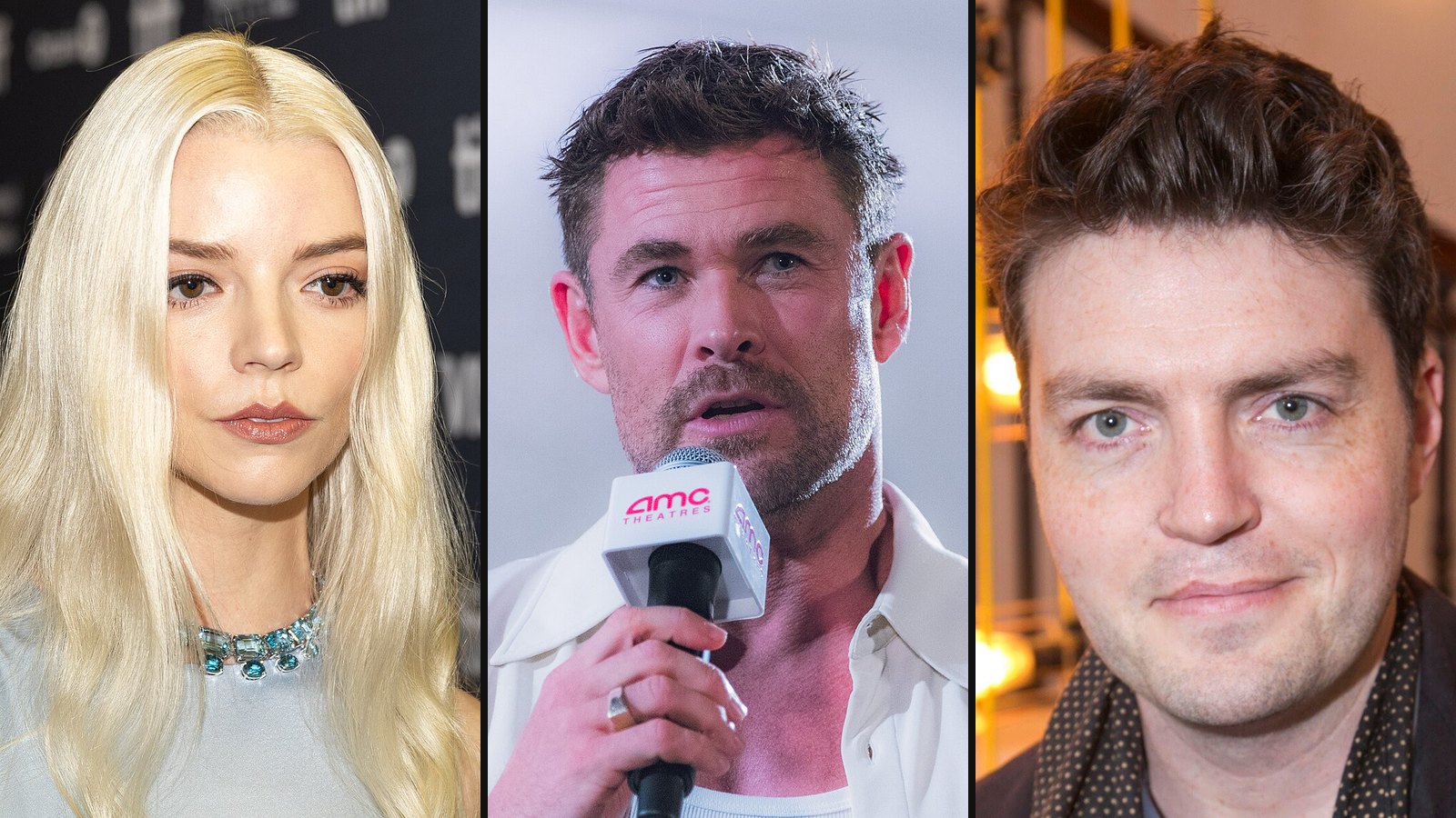 Anya Taylor-Joy, Chris Hemsworth og Tom Burke fra Furiosa: A Mad Max Saga