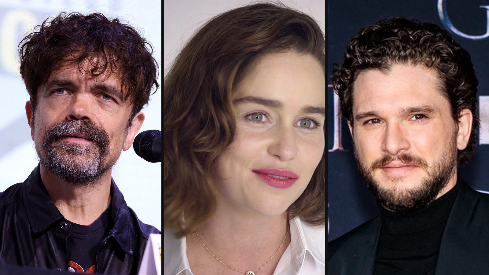 Peter Dinklage, Emilia Clarke og Kit Harington fra Game of Thrones