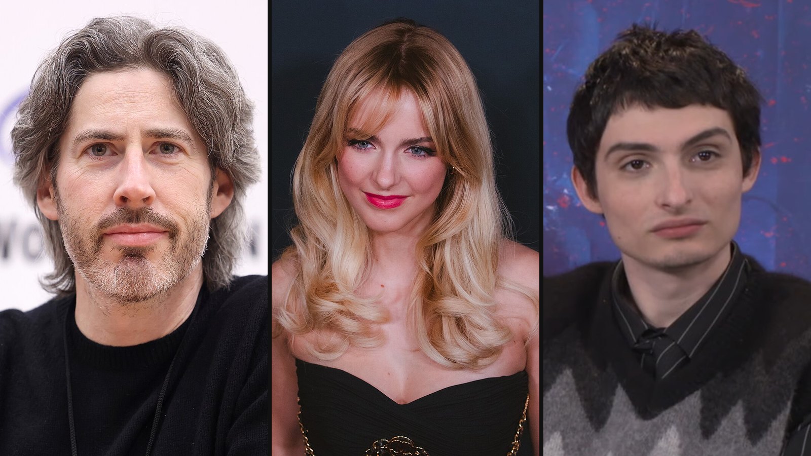 Jason Reitman, Mckenna Grace og Finn Wolfhard fra Ghostbusters: Afterlife