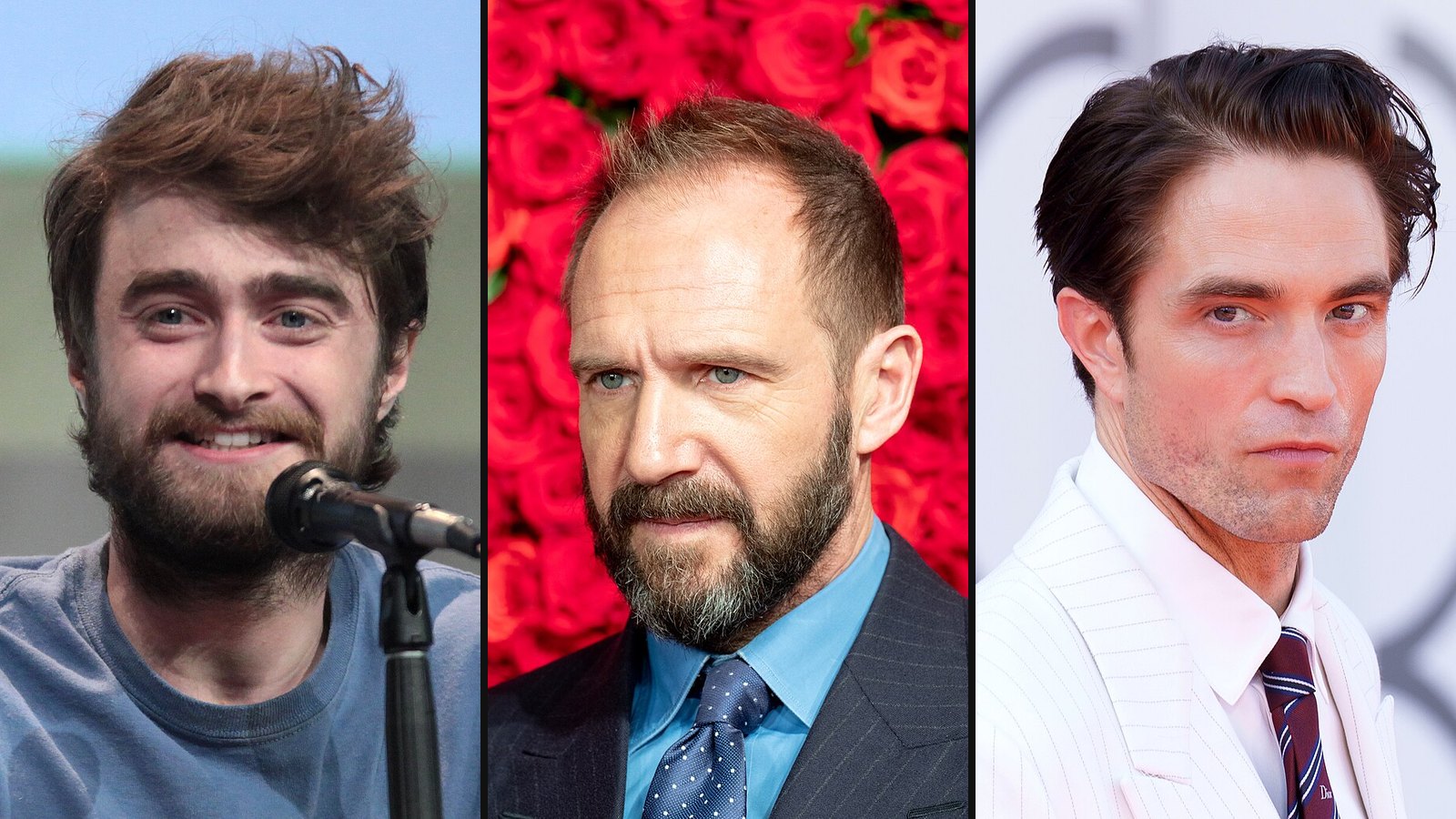 Daniel Radcliffe, Ralph Fiennes og Robert Pattinson fra Harry Potter og Flammernes Pokal