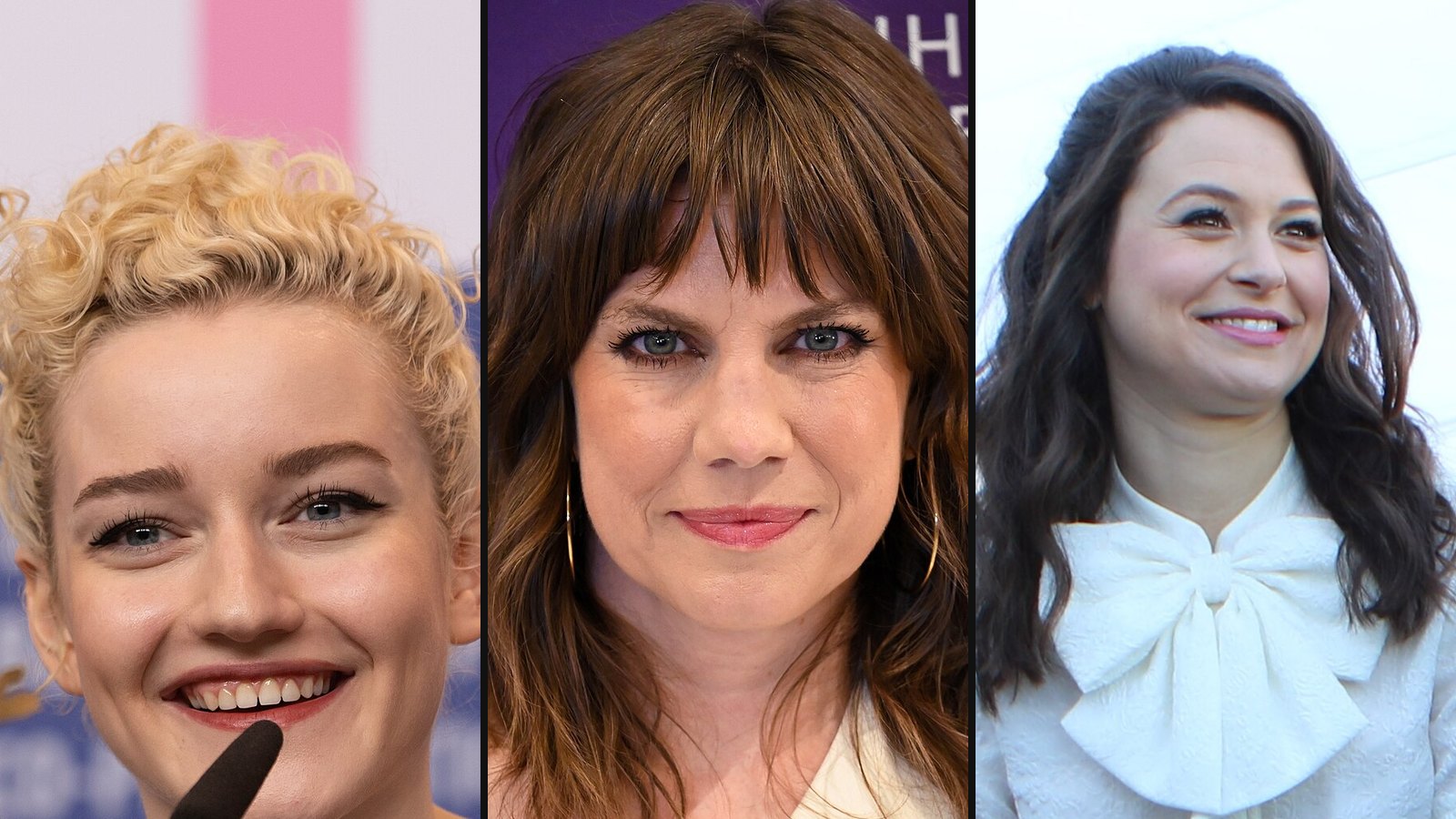 Julia Garner, Anna Chlumsky og Katie Lowes fra Inventing Anna