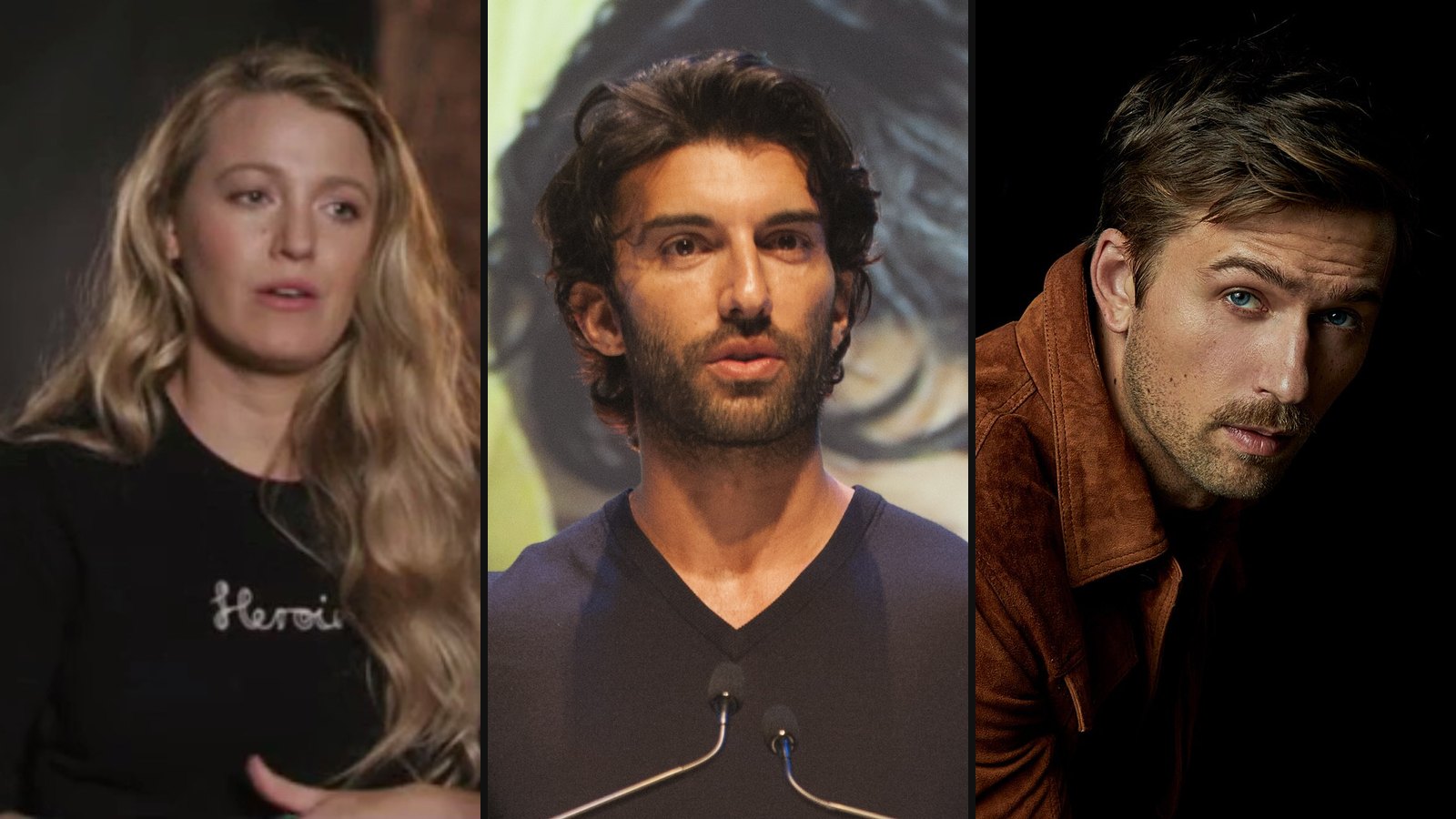 Blake Lively, Justin Baldoni og Brandon Sklenar fra It Ends With Us