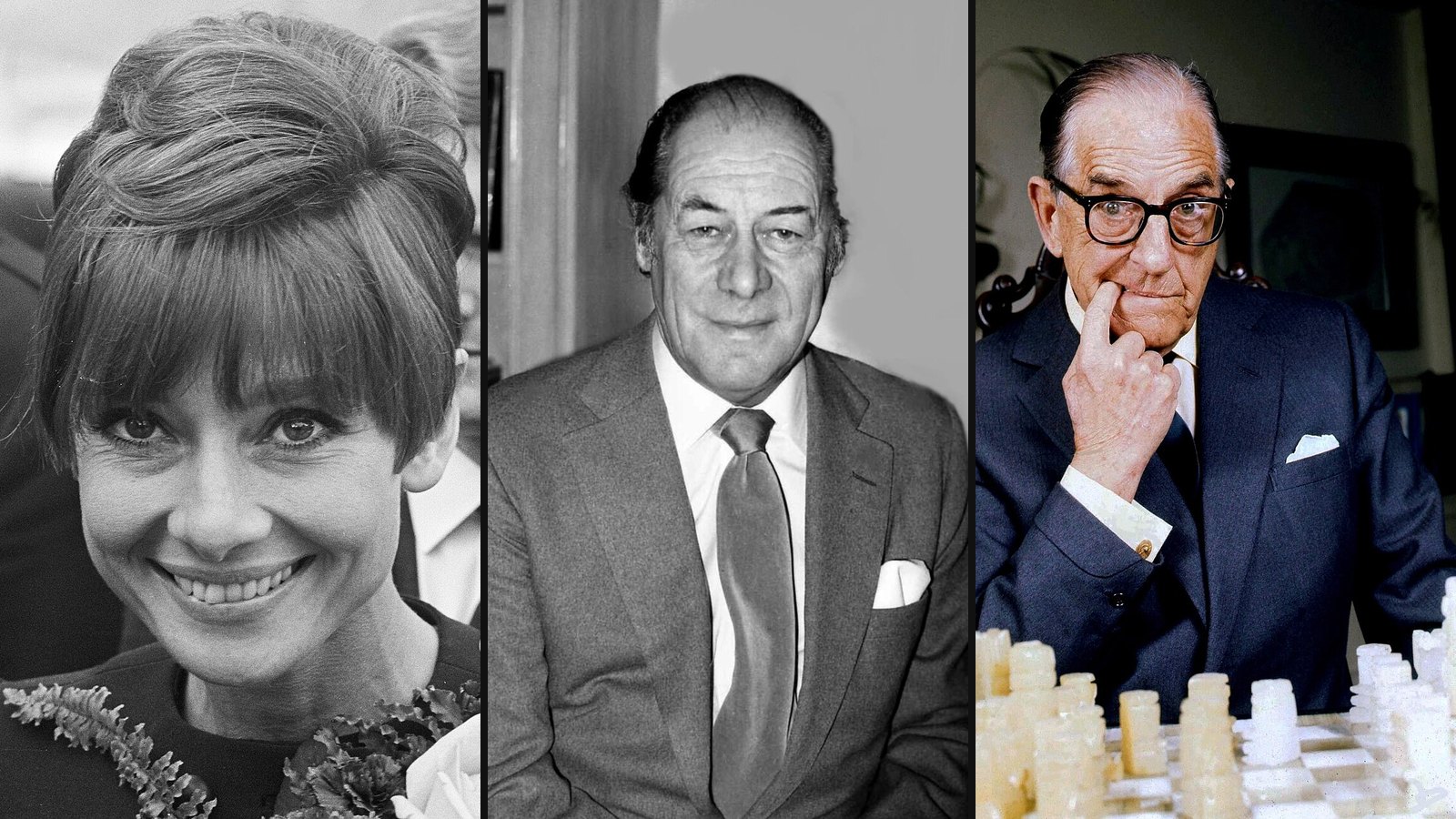 Audrey Hepburn, Rex Harrison og Stanley Holloway fra My Fair Lady