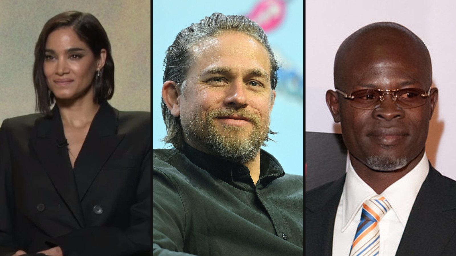 Sofia Boutella, Charlie Hunnam og Djimon Hounsou fra Rebel Moon