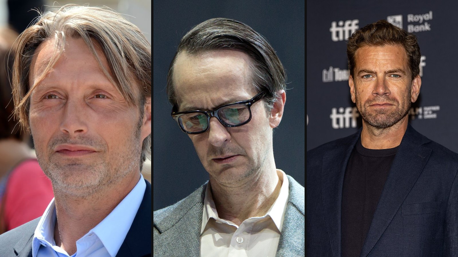 Mads Mikkelsen, Lars Brygmann og Nikolaj Lie Kaas fra Riders of Justice