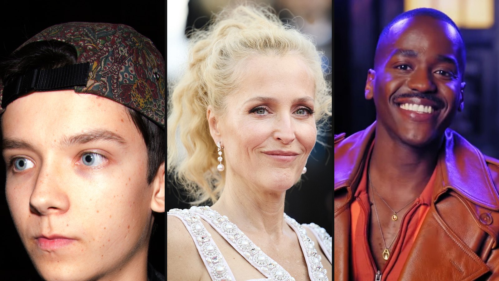 Asa Butterfield, Gillian Anderson og Ncuti Gatwa fra Sex Education
