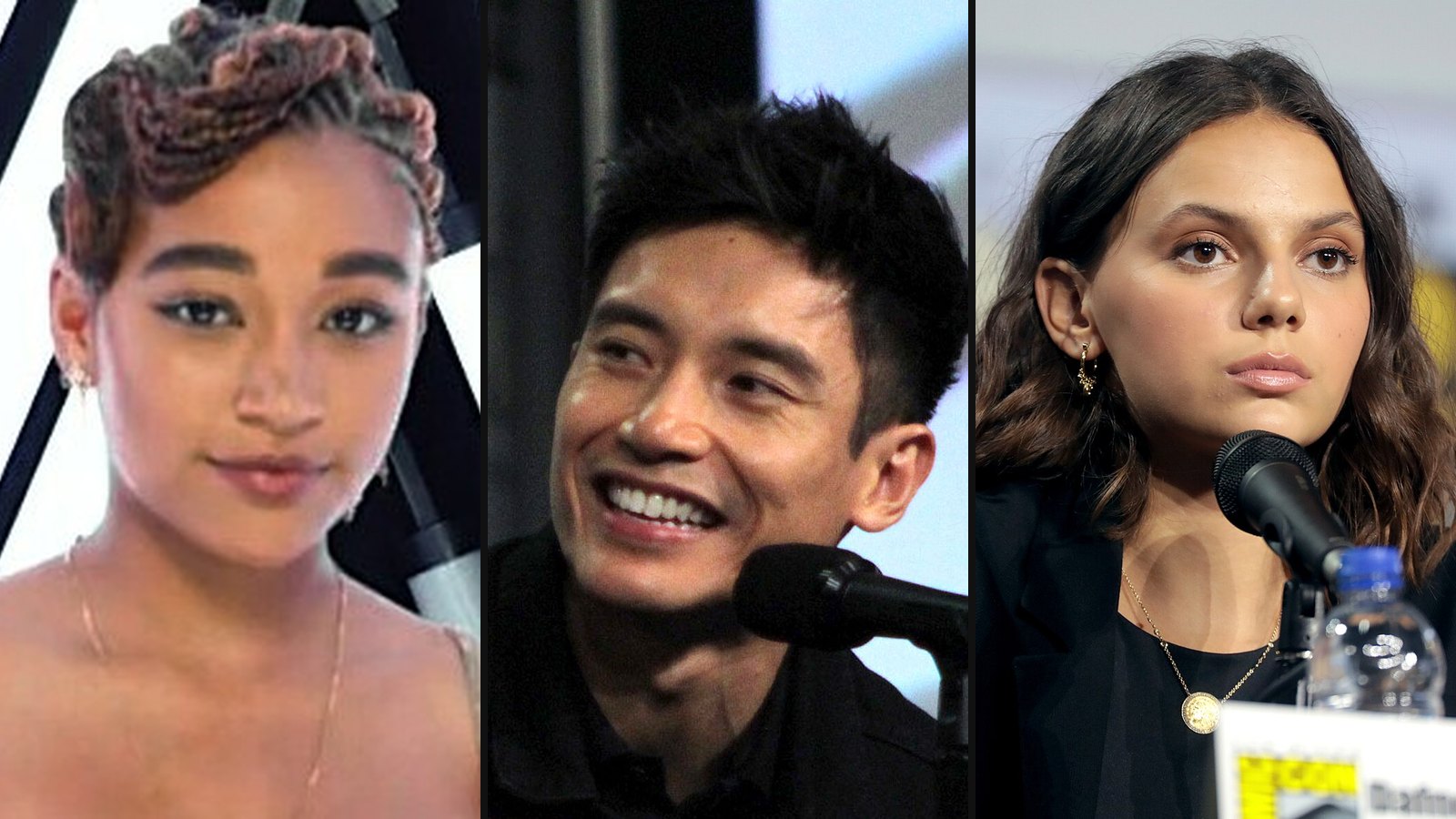 Amandla Stenberg, Manny Jacinto og Dafne Keen fra The Acolyte
