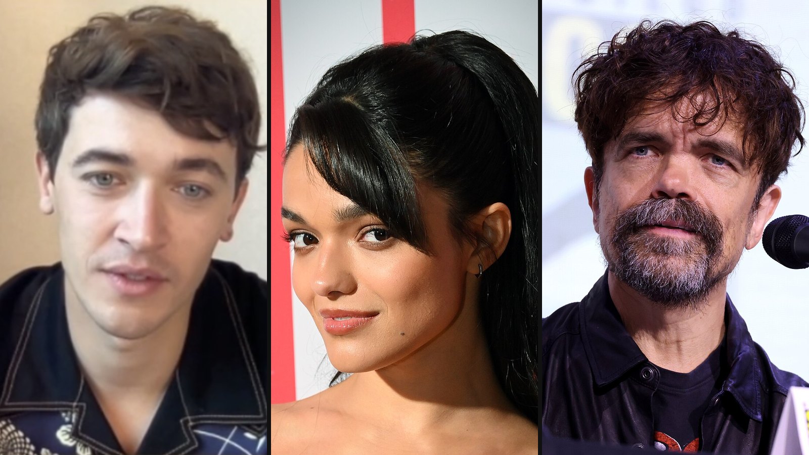 Tom Blyth, Rachel Zegler og Peter Dinklage fra The Ballad of Songbirds and Snakes