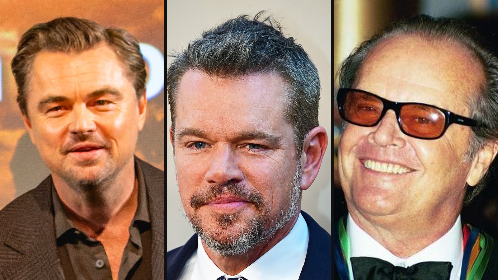 Leonardo DiCaprio, Matt Damon og Jack Nicholson fra The Departed