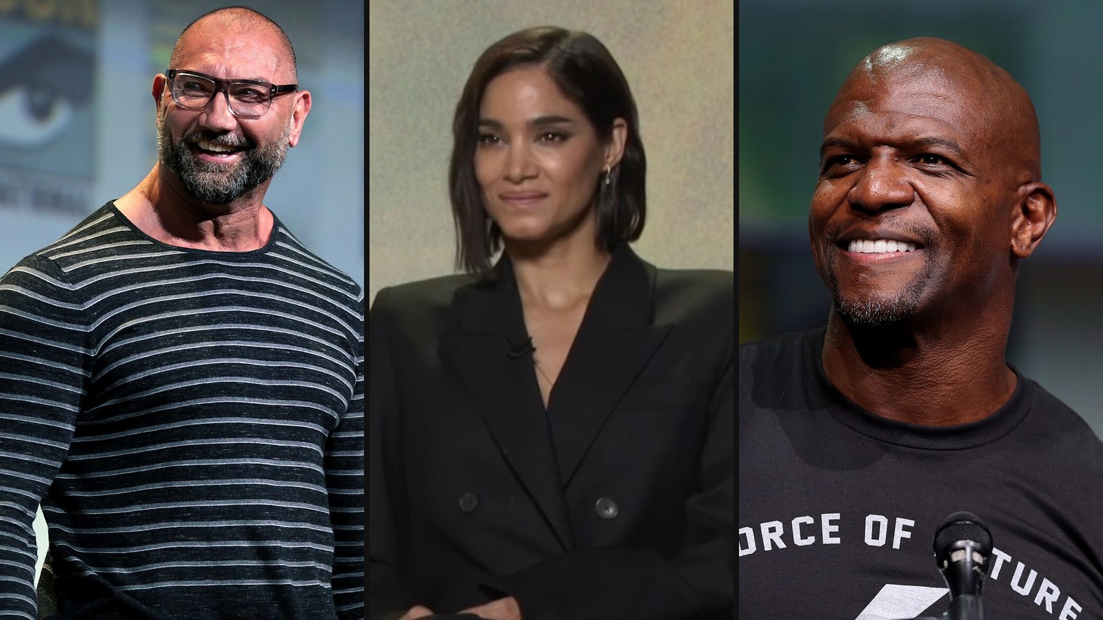 Dave Bautista, Sofia Boutella og Terry Crews fra The Killers Game