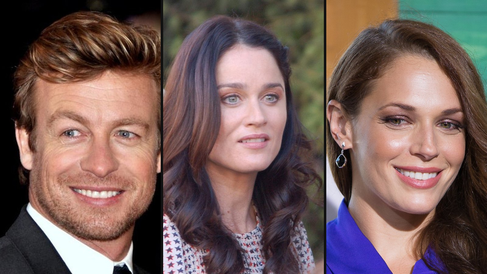 Simon Baker, Robin Tunney og Amanda Righetti fra The Mentalist