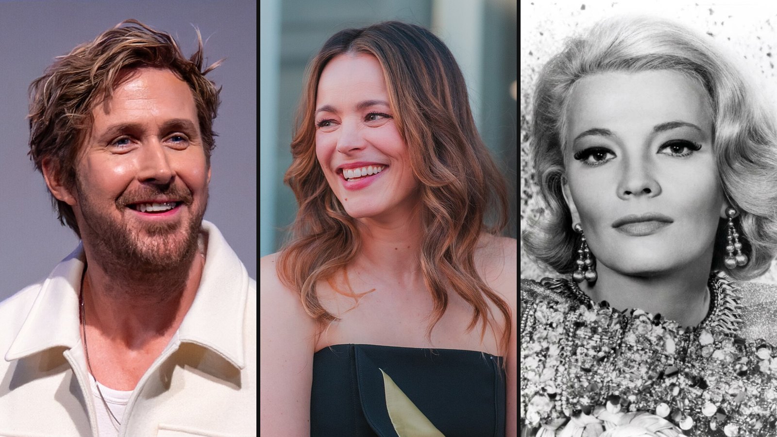 Ryan Gosling, Rachel McAdams og Gena Rowlands fra The Notebook