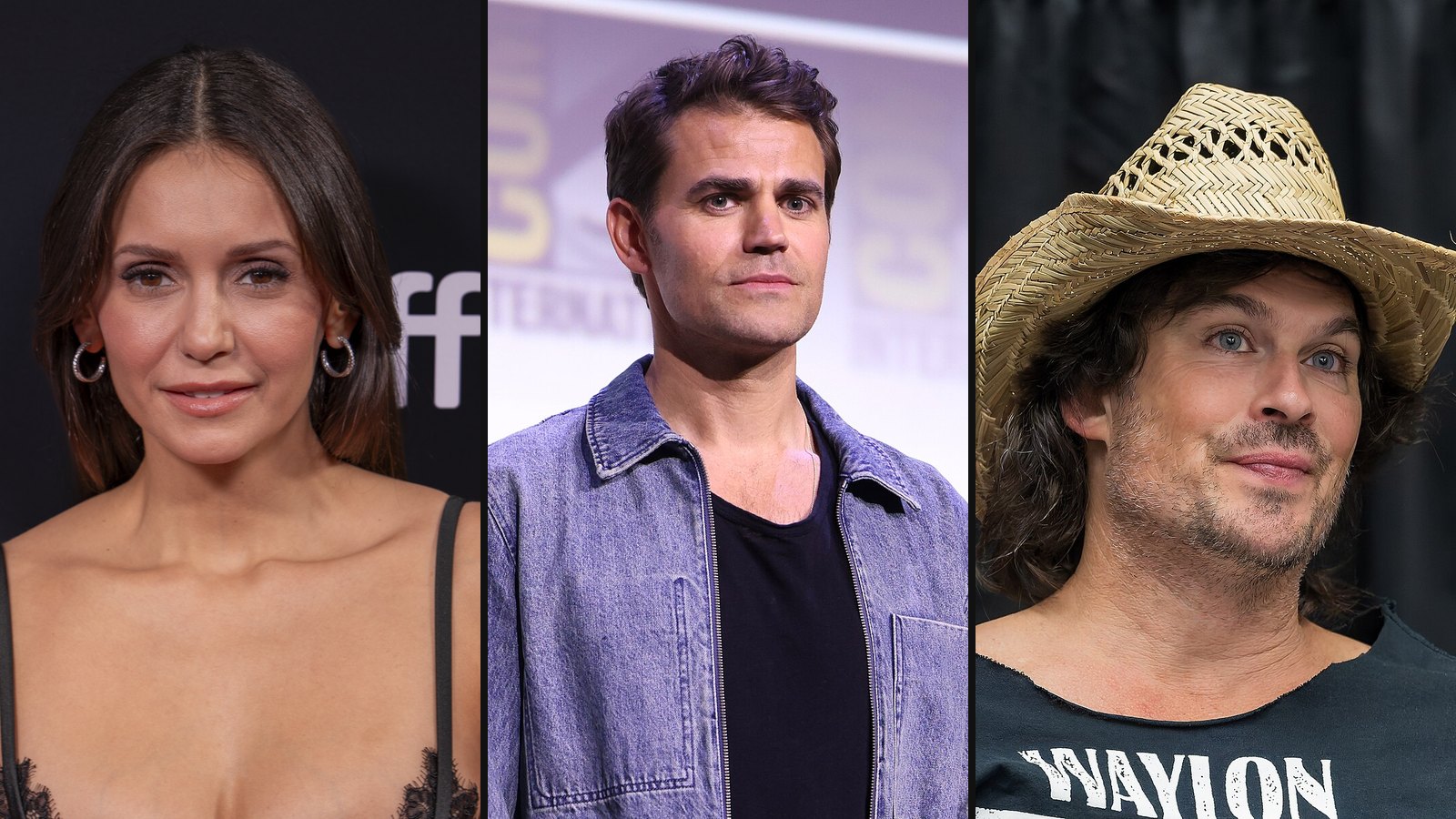 Nina Dobrev, Paul Wesley og Ian Somerhalder fra The Vampire Diaries