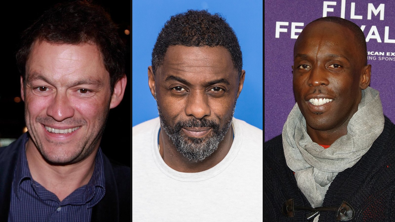 Dominic West, Idris Elba og Michael K. Williams fra The Wire