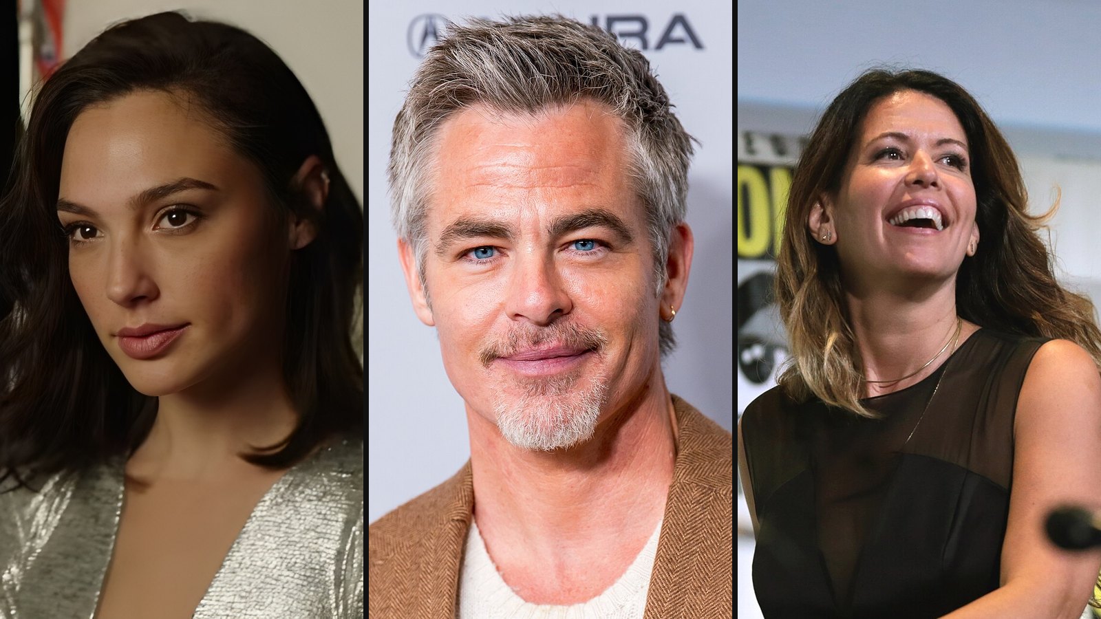 Gal Gadot, Chris Pine og Patty Jenkins fra Wonder Woman